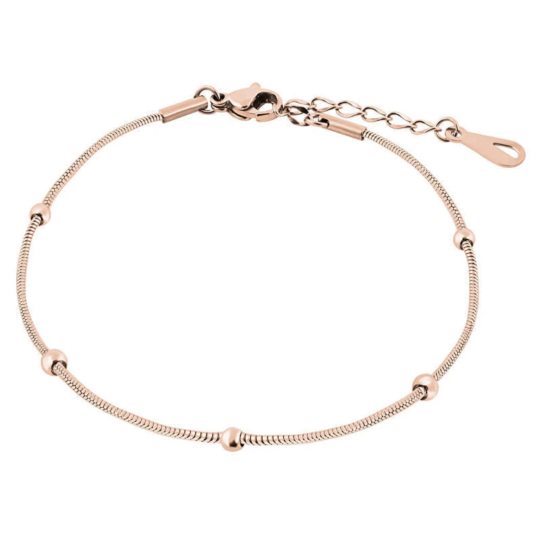 Rose gold-plated anklet con Hadek balls