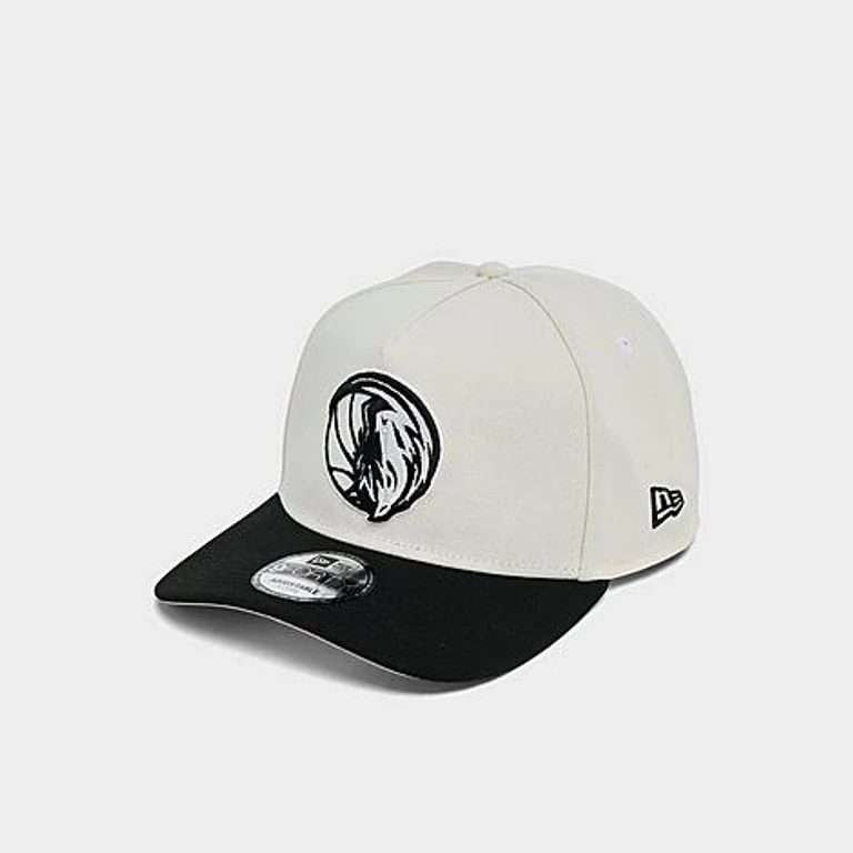 Dallas Mavericks NBA Upside Down 9FORTY A-Frame Snapback Hat in Chrome/Black
