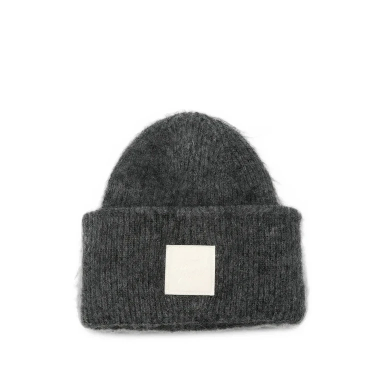 AMI ALEXANDRE MATTIUSSI Hat Mohair "Ami Paris" Patch Beanie