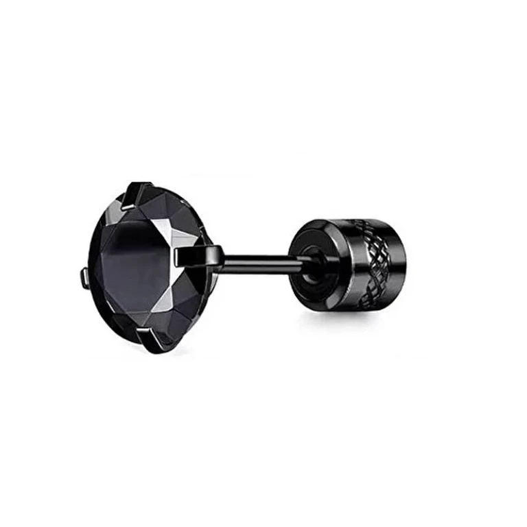 Stylish single Orecchino con black zircon VHLLE5096BB