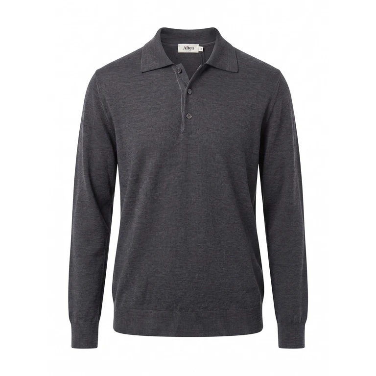 Long Sleeve Polo-Neck Sweater