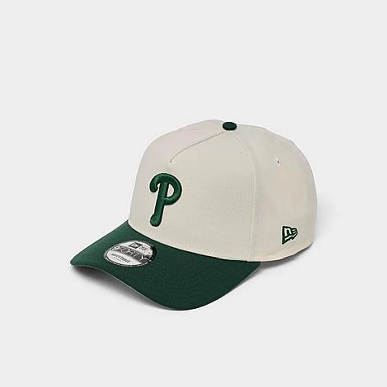 Boné snapback New Era Philadelphia Phillies MLB verde-escuro 9FORTY A-Frame