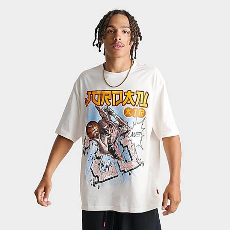 Men's Brooklyn Anime Graphic T-Shirt in Sail Size: Small