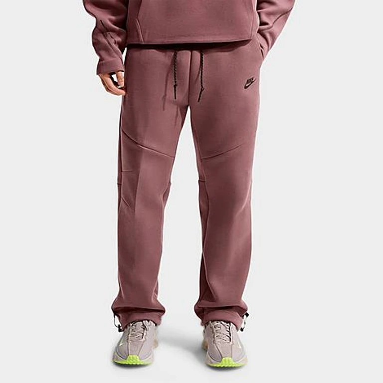Nike Men's Tech Fleece Open-Hem Pants in Tattoo/Black Size: XS
