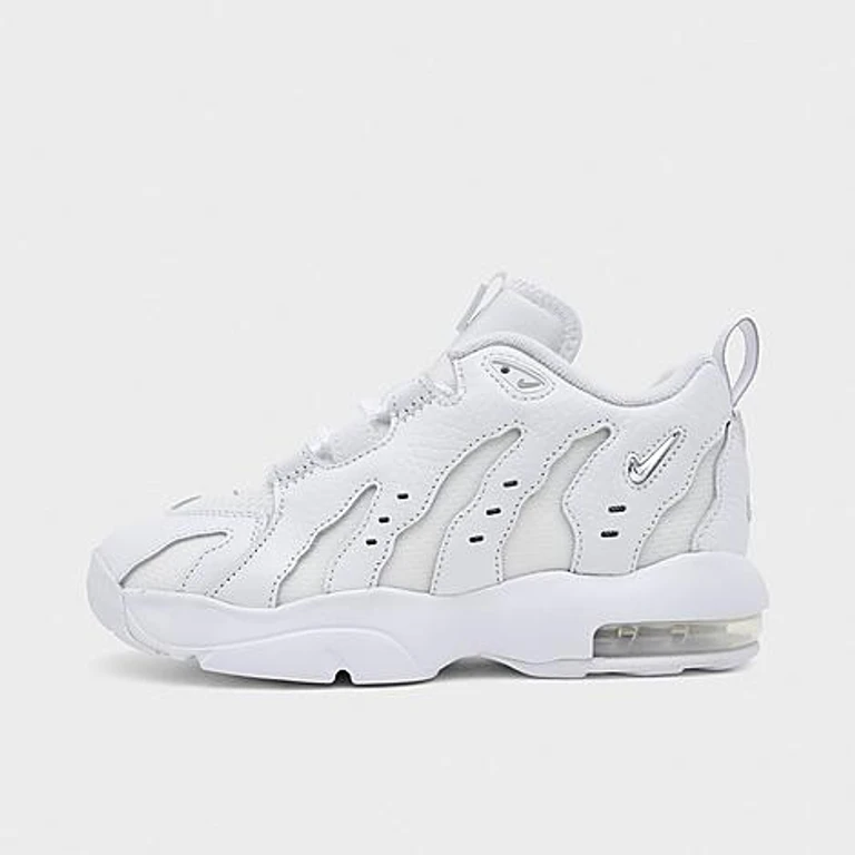 Little Kids Air DT Max ‘96 Low Casual Shoes in White/Metallic Silver/White Size: 1.0