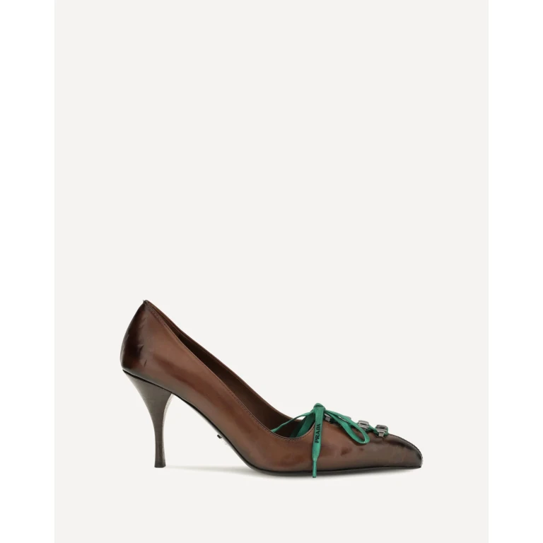 Leather lace-up Pumps Female 37
