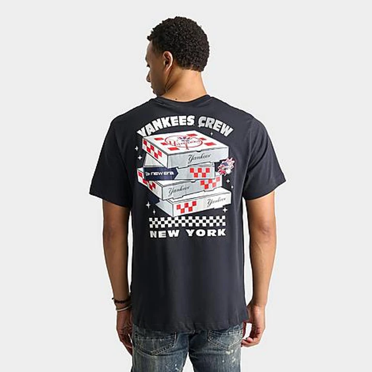 New York Yankees MLB Pizza Graphic T-shirt in marineblauw