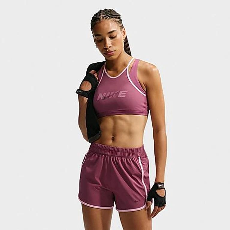 Nike Women's One Light-Support Padded Sports Bra in Pink Smoke/Bleached Lilac/Mystic Dates Size: XXS