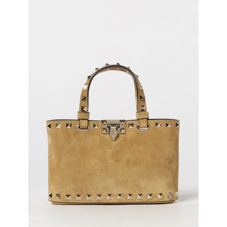 Rockstud Mini Handbag in Leather with Embroidery and Studs (P0AT0KQQRDX)