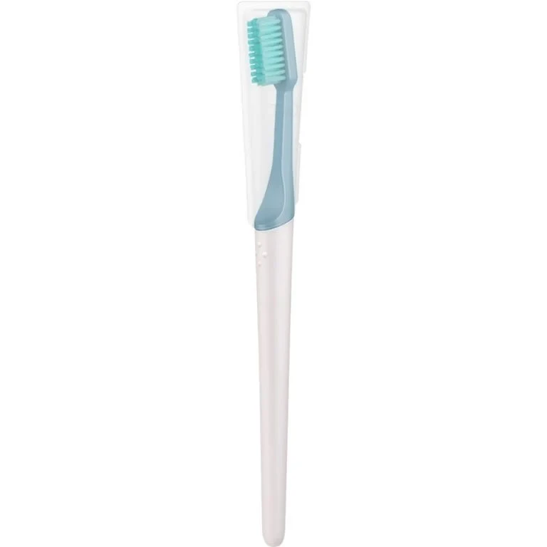 Soft Toothbrush with Travel Cap, Ice