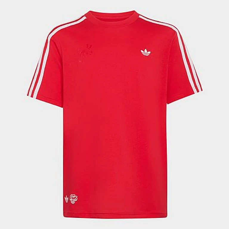Camiseta adidas Big Kids Originals x Brawl Stars de corte holgado en rubí puro/blanco