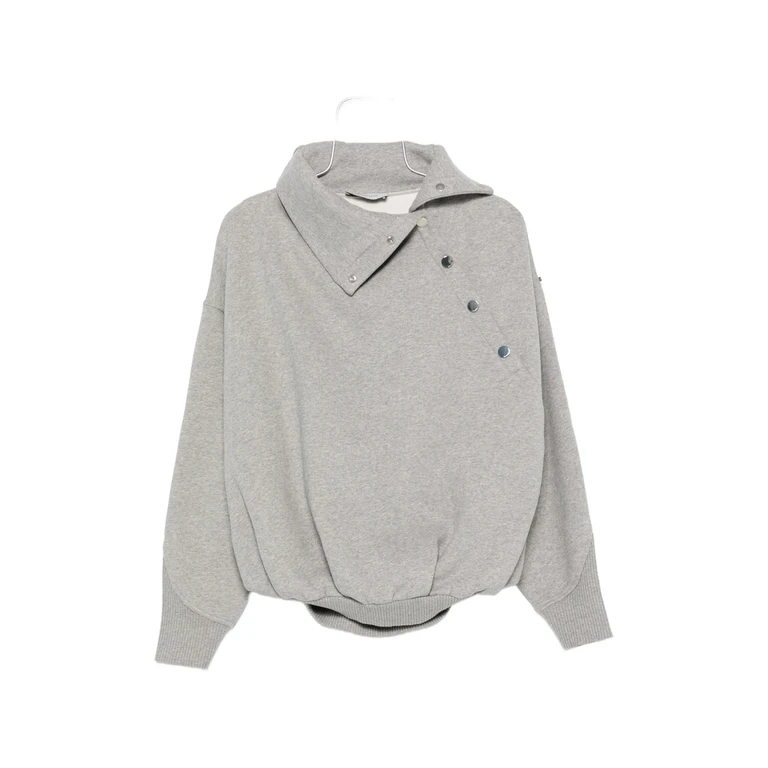 Asymmetric Press-stud Sweatshirt