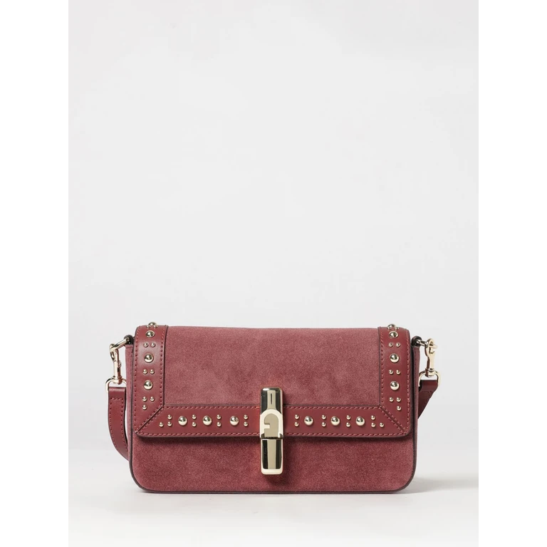 Petit sac à bandoulière en daim brodé Furla Iride
