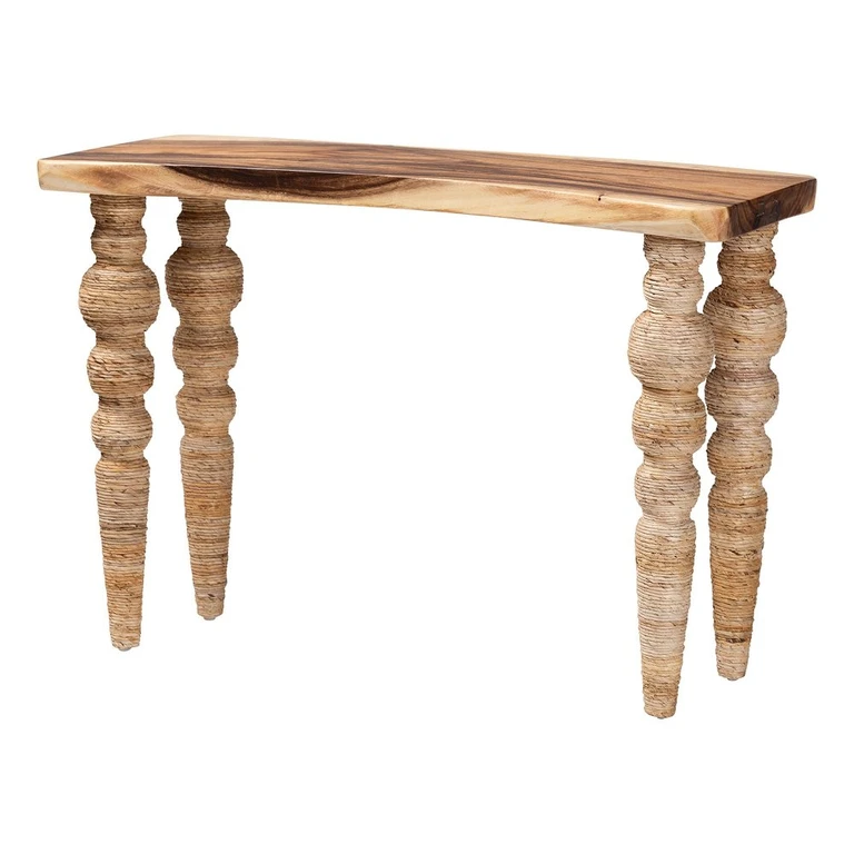 bali & pari Nasnan Teak Wood Console Table