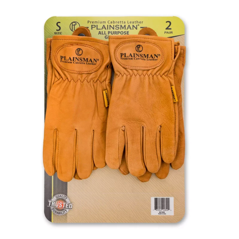 Premium Cabretta Brown Leather Gloves (Small):- Small