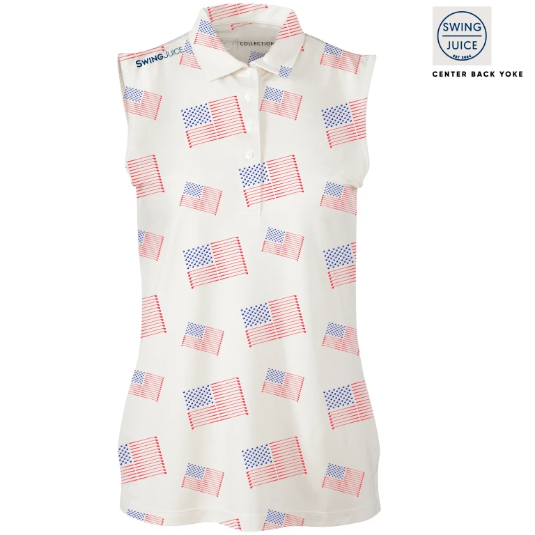 Golf Flag Women's Sleeveless Polo