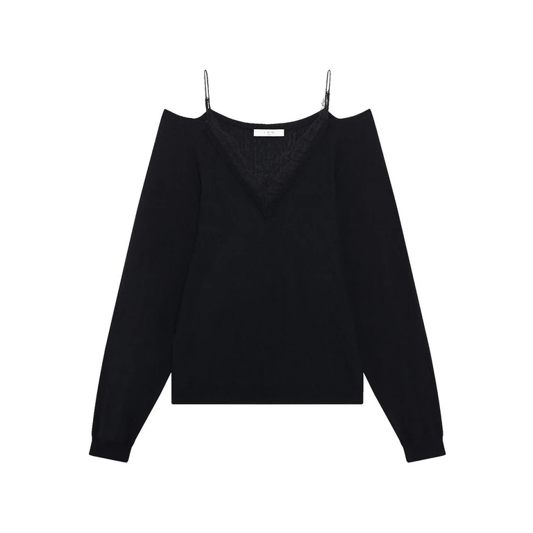 Pull Col Rond - Noir (26SWP12AUBEPINEBLA0126S)
