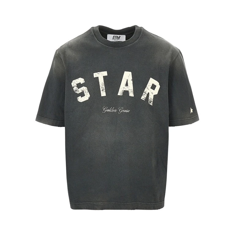 T-shirt Golden Goose à effet vintage, coupe décontractée