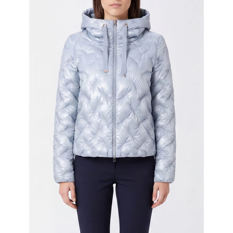 Short Quilted Nylon Hooded Puffer Jacket with Zip Closure (PI00169DR12017Z9004)