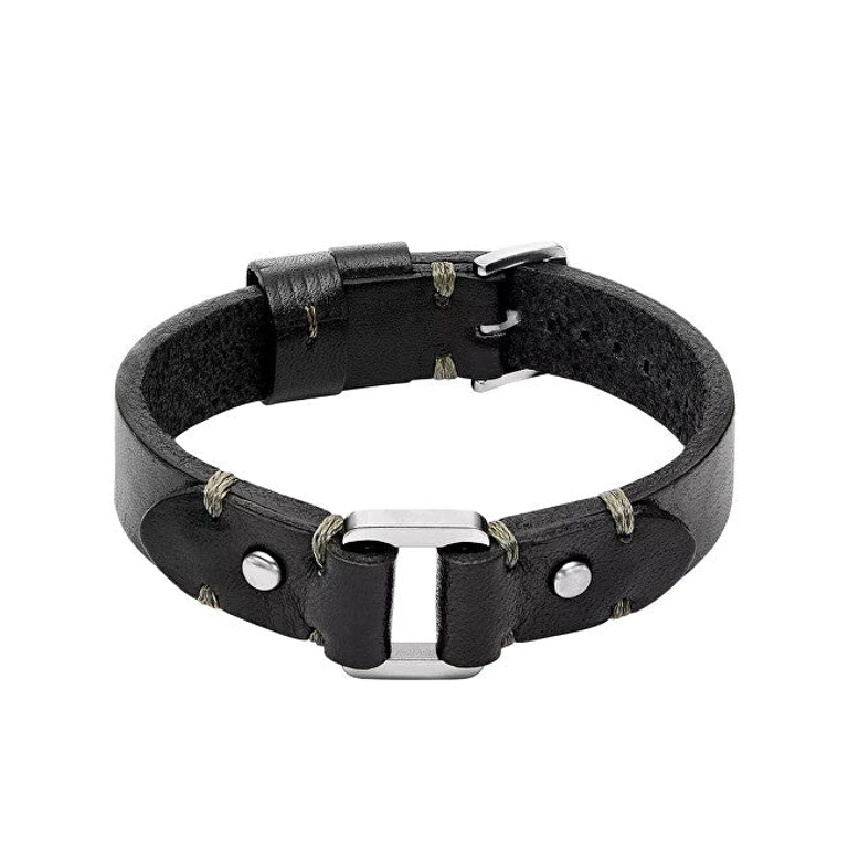 Men's robust leather Bracciale JF04946040