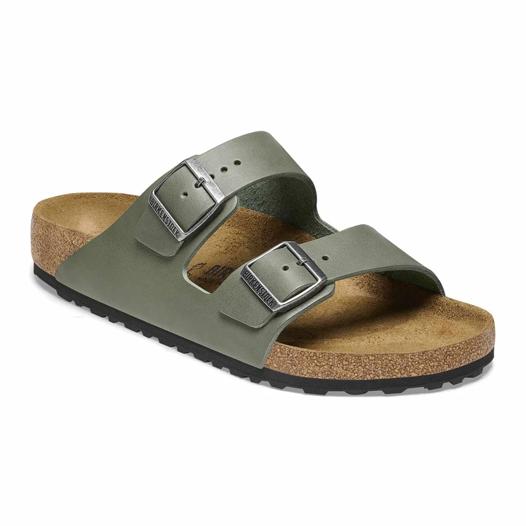Arizona Grip Leather Vintage Wood Thyme Sandals