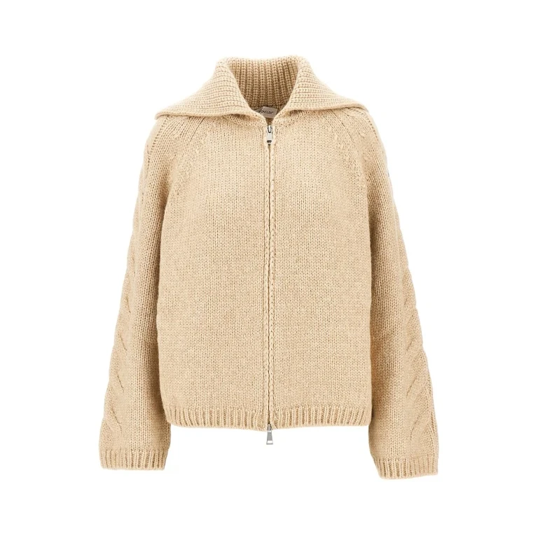 Alpaca-blend zippered cardigan Woman XS