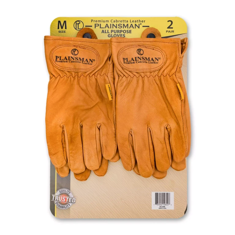 Premium Cabretta Brown Leather Gloves (Medium):- Medium
