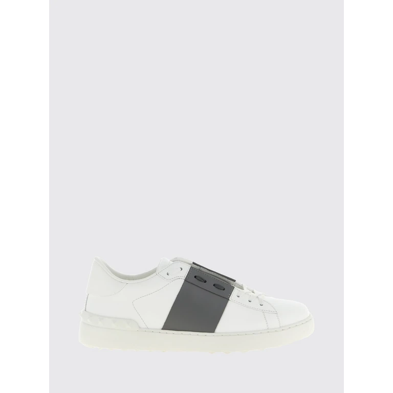 Open Calf Leather Sneakers with Contrasting Band (S0830BLU3DR)