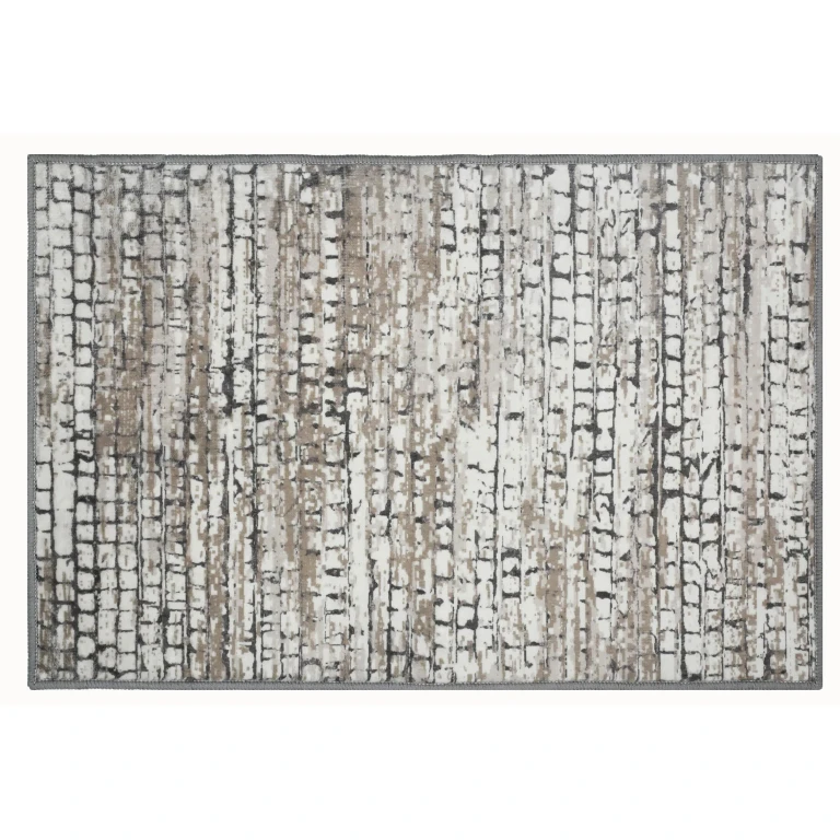 Washable Flannel Printed Accent Rug With Latex Back 1-2-Pack 20x30