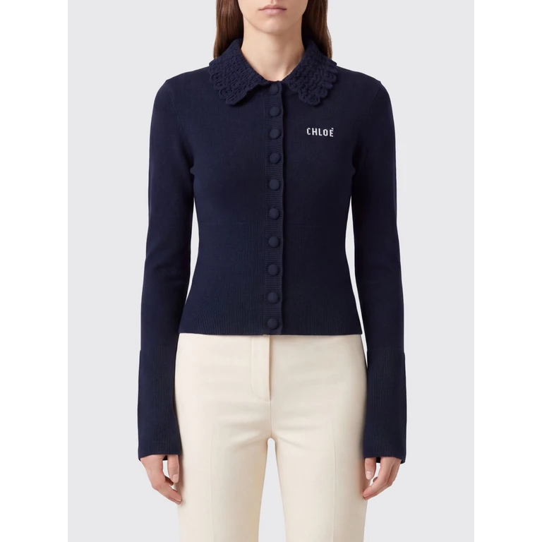 Cardigan en maille Chloé Bleu