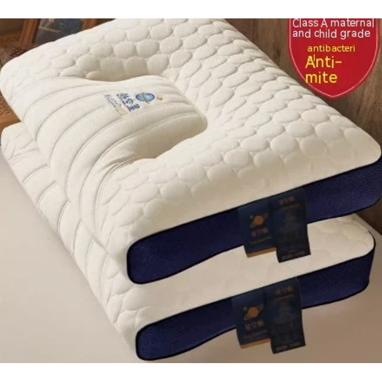Cloud Natural Latex Cervical Pillow - 98% Latex, Antibacterial & Anti-Mite, 3 Loft Heights