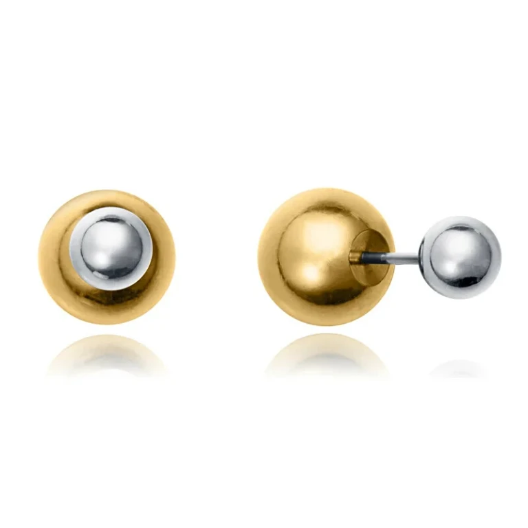 Bicolor steel ball Orecchini Air 14202E01019