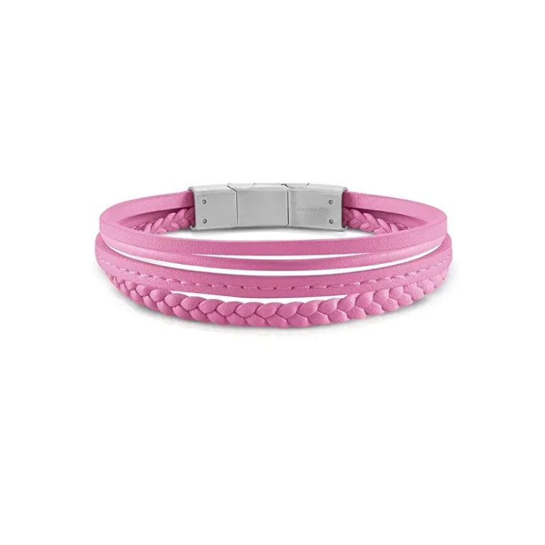 Malibu pink leather Bracciale JUMB01345JWSTPIT-U
