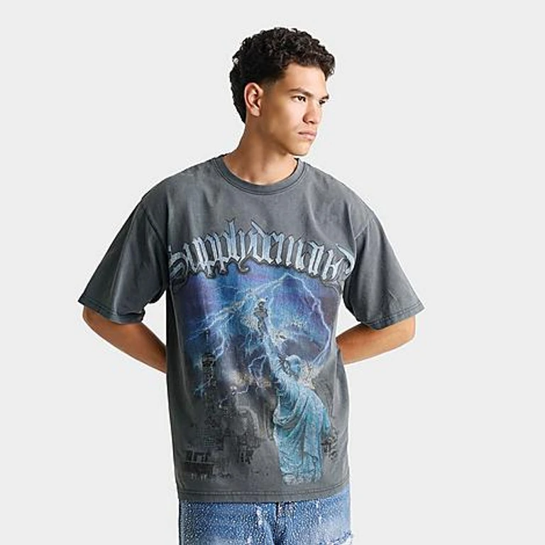 Camiseta Supply & Demand Dystopia em lavagem Volcanic Ash