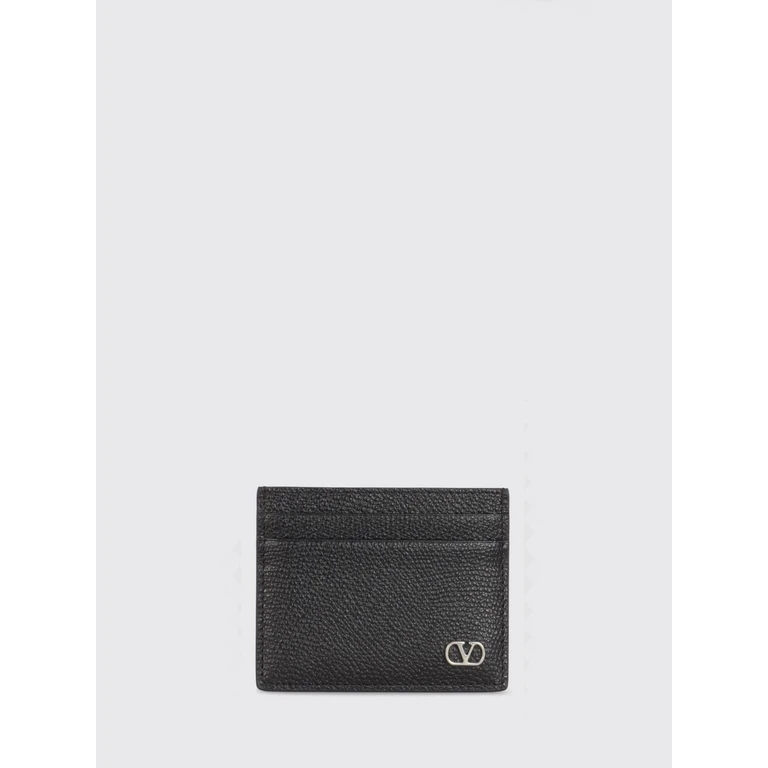 VLogo Signature Calf Leather Flat Card Holder (P0AP4UAG0NO)