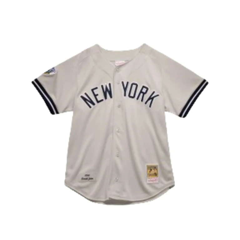 New York Yankees Derek Jeter Authentic Jersey Men Jersey Grey/Navy