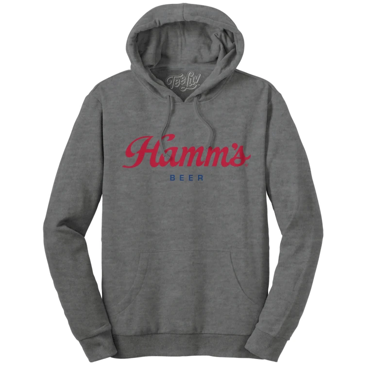 Hamm's Beer Logo Hooded Sweatshirt - Oxford Gray