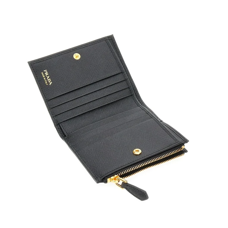 Saffiano leather bi-fold wallet Woman One Size