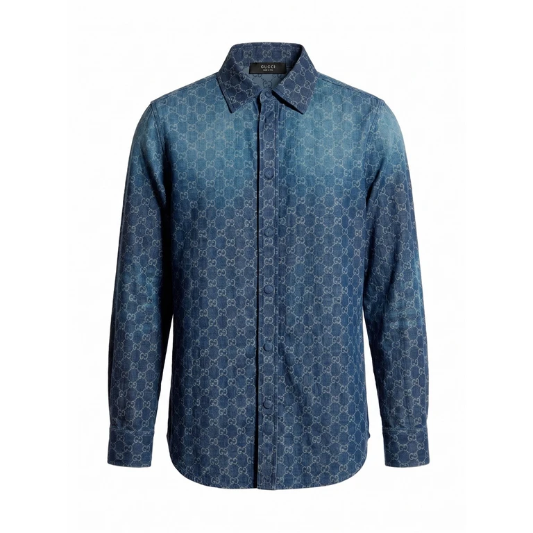Camisa de denim Gucci GG jacquard