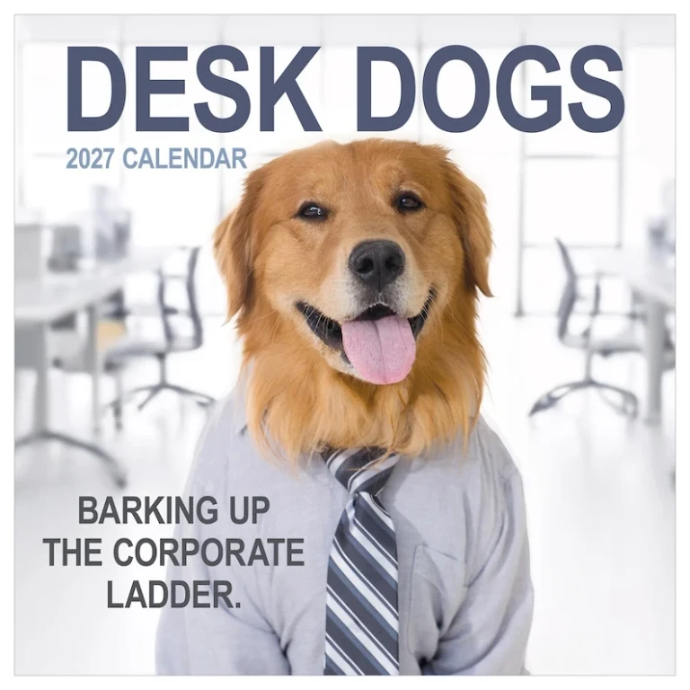 2027 Desk Dogs Wall Calendar