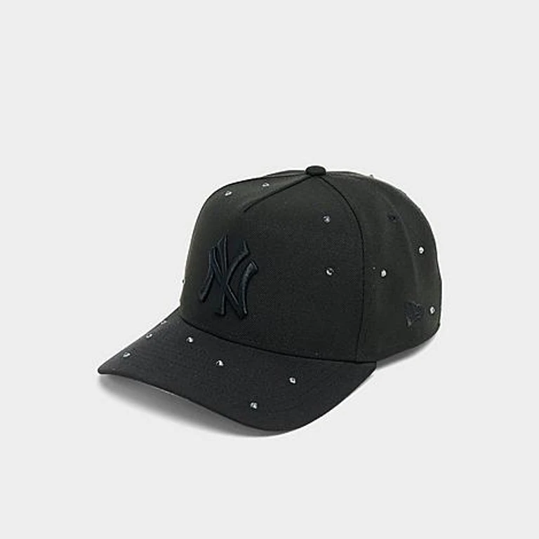 Sombrero snapback New Era New York Yankees MLB 9FORTY con pedrería en negro