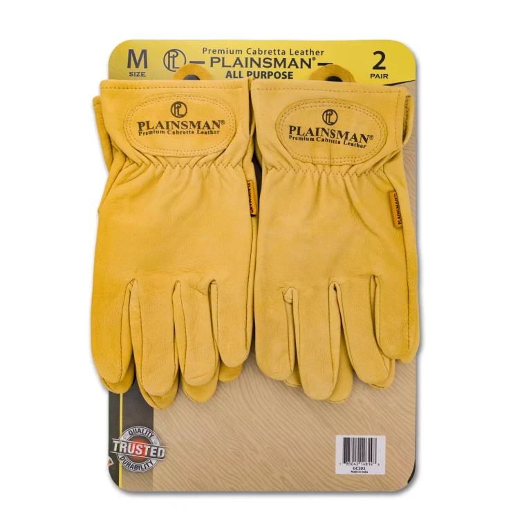 Tan Premium Cabretta Leather Gloves - 2 Pairs (Medium):- Medium