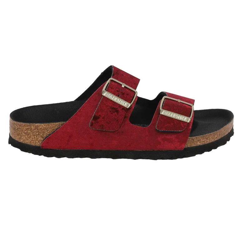 Arizona Textile Velvet Burgundy Sandals