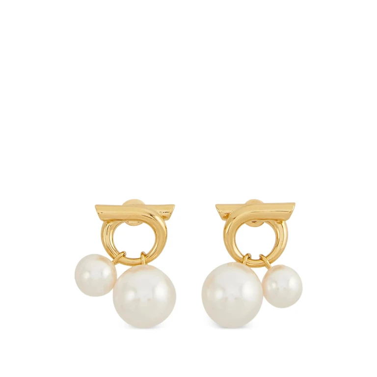 Gancini Stud Earrings in Brass (760549751618OROGIOVE)