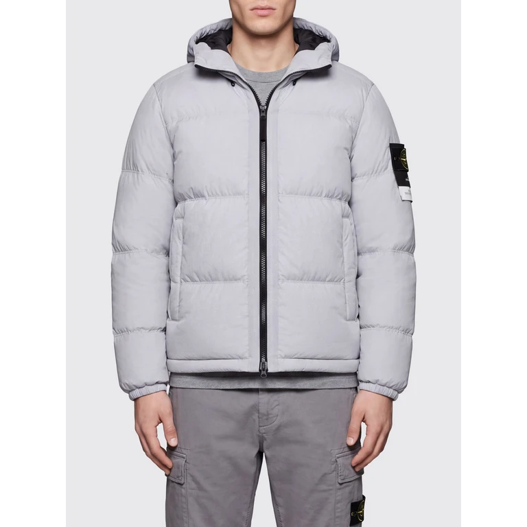 gewatteerd nylon ripstop downjacket met afneembare capuchon