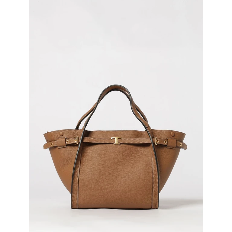 Bolso de mano TOD'S T Signature de piel de becerro graneadas con logo T Timeless