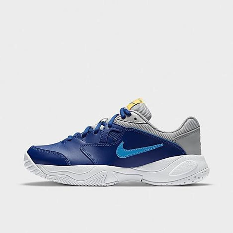 Big Kids Court Jr. Lite 2 Tennis Shoes in Deep Royal Blue/Light Smoke Grey/White Size: 1.0