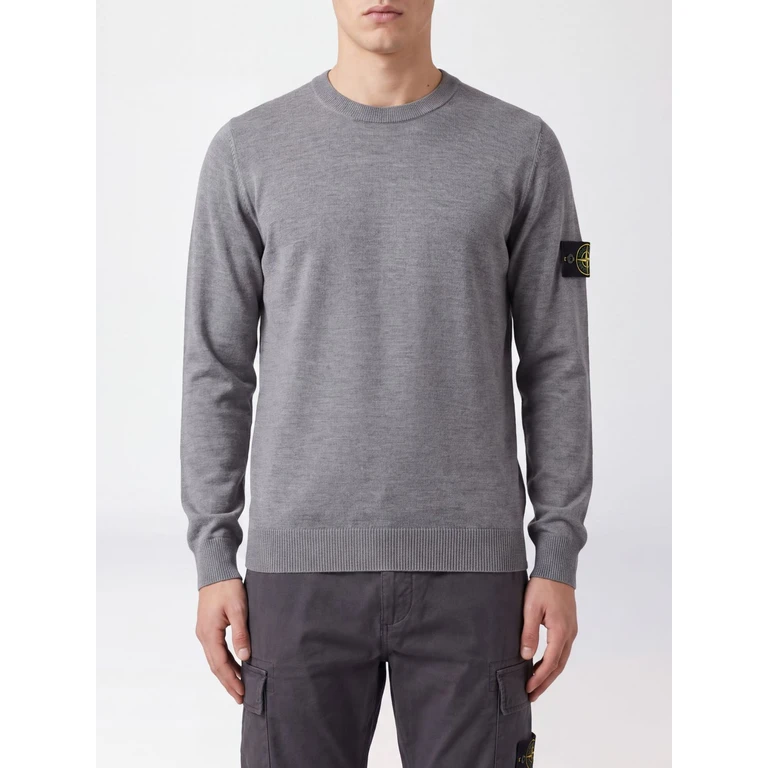 100% Virgin Wool Crew-Neck Jumper with Compass Logo (5100071S00C4V0M5G)