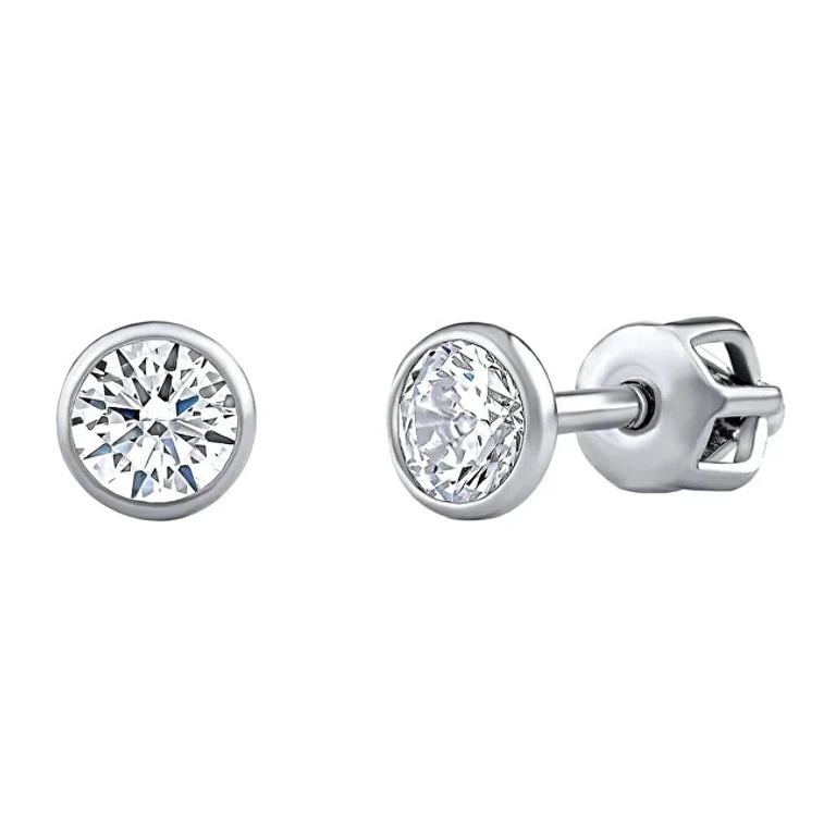 Silver stud Orecchini Jenis con Brilliance Zirconia 4 mm SILVEGOB70604SBDW
