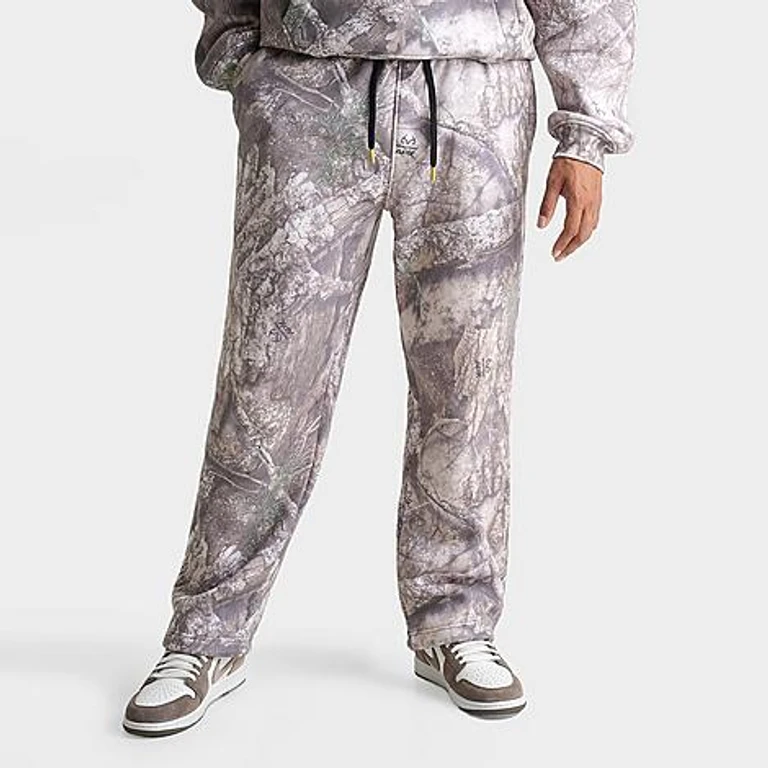 Men's Brooklyn Realtree Fleece Open-Hem Pants in Realtree Camo/White/Bright Citron Size: Small